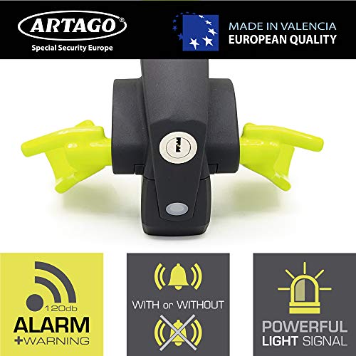 Lenkradkralle mit Alarm Artago 870, 2 in 1, Smart Alarm 120 dB