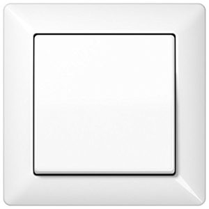 Lichtschalter Jung Komplett-Set AS 500 Rahmen, 1-fach, weiß