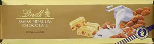 Lindt-Schokolade Lindt Weiße Mandel Tafel, Swiss Premium, 300 g