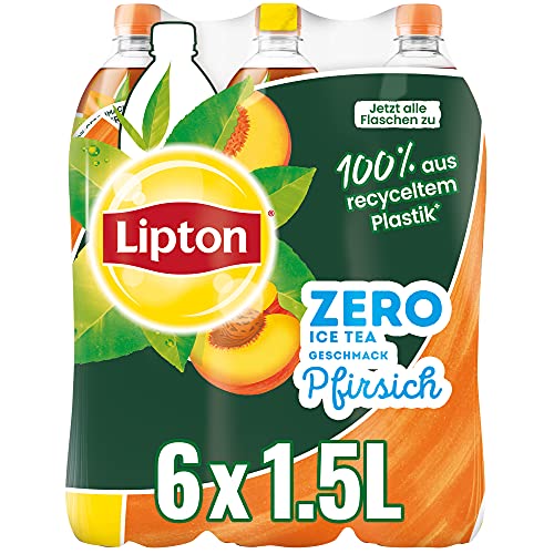 Lipton-Eistee LIPTON ICE TEA Zero Peach, Zuckerfrei, 6 x 1.5l