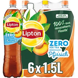 Lipton-Eistee LIPTON ICE TEA Zero Peach, Zuckerfrei, 6 x 1.5l