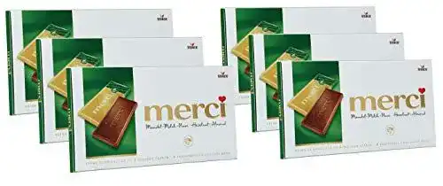 Merci-Schokolade merci Tafel Mandel-Milch-Nuss, 6 x 100g