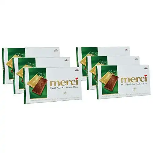 Merci-Schokolade merci Tafel Mandel-Milch-Nuss, 6 x 100g