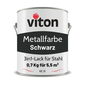 Metallschutzlack Viton s.r.o. VITON Metallfarbe in Schwarz 0,7 Kg