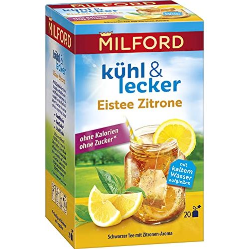 Milford-Tee Milford kühl & lecker Eistee Zitrone, 20 Teebeutel
