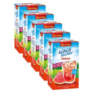 Milford-Tee Milford kühl & lecker Melone, 20 Teebeutel, 5er Pack