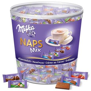 Milka-Schokolade Milka Naps Mix 1kg Dose, Zartschmelzend