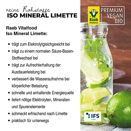 Mineraldrink Raab Vitalfood Iso Mineral Limette, isotonisch, 600 g