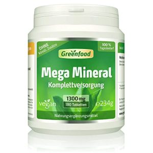 Mineraltabletten Greenfood Mega Mineral, 1300 mg, hochdosiert