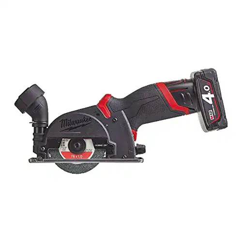 Mini-Winkelschleifer Milwaukee FUEL, 12 V, 76 mm, TCT-Scheibe
