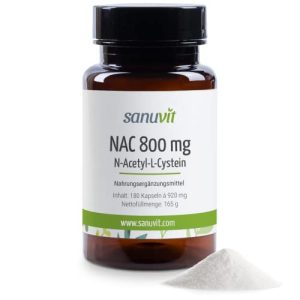 N-Acetylcystein Sanuvit ® NAC 800 mg pro Kapsel, 180 Kapseln