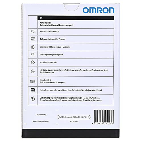 Omron-Blutdruckmessgerät Omron M500 Intelli IT Oberarm