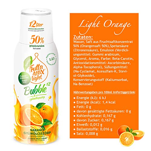 Orangensirup Frutta Max Light Low-Carb Fitness-Sirup light