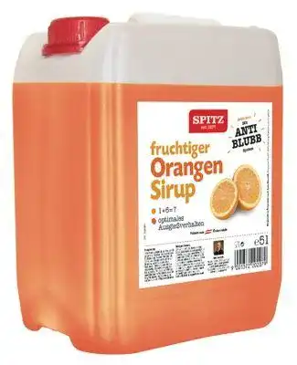 Orangensirup Spitz ORANGEN Fruchtsirup 5 Liter Box