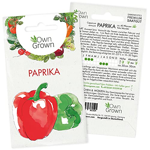 Die beste paprika samen owngrown paprika samen ca 40 paprika pflanzen Bestsleller kaufen