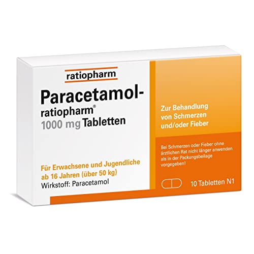 Paracetamol Ratiopharm 1000 mg Tabletten: 10 Tabletten