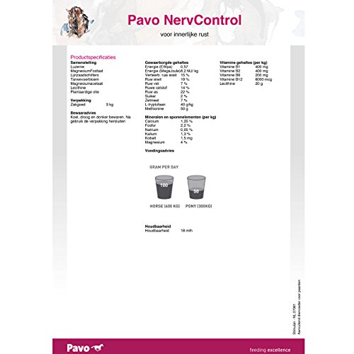 Pavo-Pferdefutter Unbekannt Pavo Nerv Control 3 kg