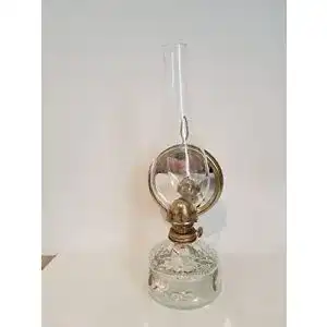 Petroleumlampe Oberstdorfer Glashütte Mittlere Oellampe antik