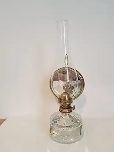 Petroleumlampe Oberstdorfer Glashütte Mittlere Oellampe antik