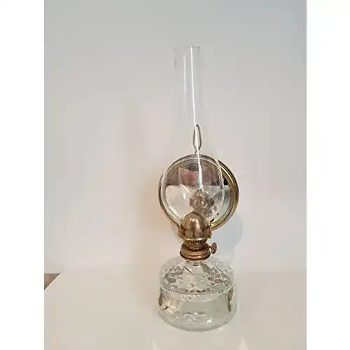 Petroleumlampe Oberstdorfer Glashütte Mittlere Oellampe antik