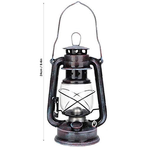 Petroleumlampe POFET Vintage Sturmlaterne, Rot