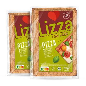 Protein-Pizza Lizza Pizzaböden, Dünn & Knusprig, 2 x 2 Pizzaböden