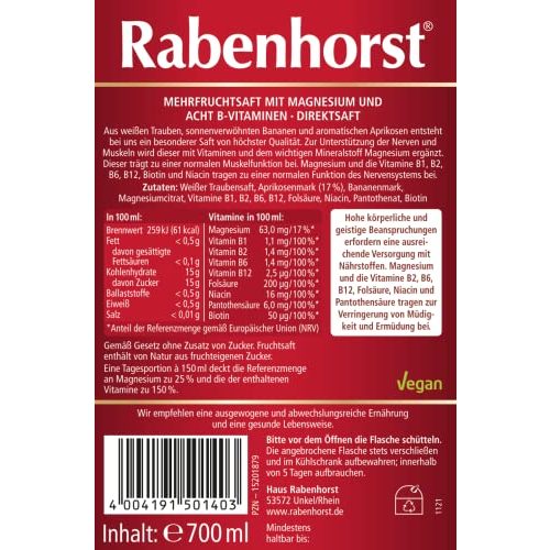 Rabenhorst-Saft Rabenhorst Für Nerven und Muskeln, 6 x 700 ml