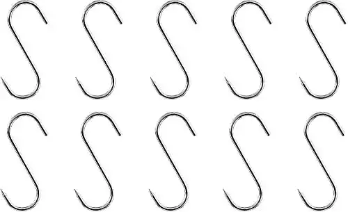 Räucherhaken Sunmondo 10x S-Haken Fleischerhaken 15cm – Absolut rostfreies Edelstahl – einseitig gespitzt – Fleischerhaken (15 cm – 10 Stück)