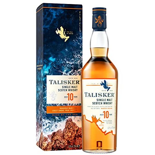 Rauchiger Whisky Talisker 10 Jahre mit Geschenkverpackung