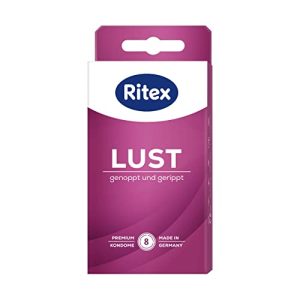 Ritex-Kondom Ritex LUST Kondome, Genoppt und gerippt, 8 Stück