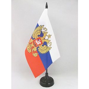 Russland-Flagge AZ FLAG TISCHFLAGGE Russland MIT Adler