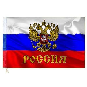 Russland-Flagge Compar Fahne RUSSLAND WAPPEN mit Adler
