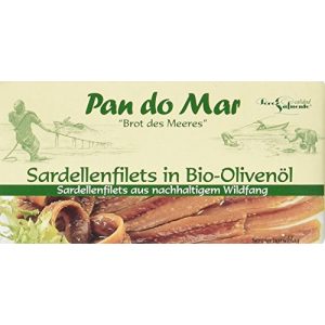 Sardellen Pan do Mar filets (Anchovis) in Bio Olivenöl, 50 g