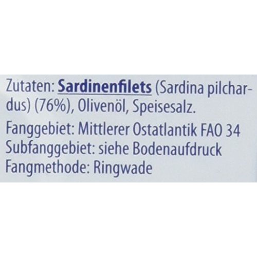 Sardinen Appel filets, Zarte Öl Madeleine rot, 10 x 105 g