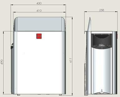 Saunaofen 4,5 kW Harvia THE WALL mit integrierte Steuerung
