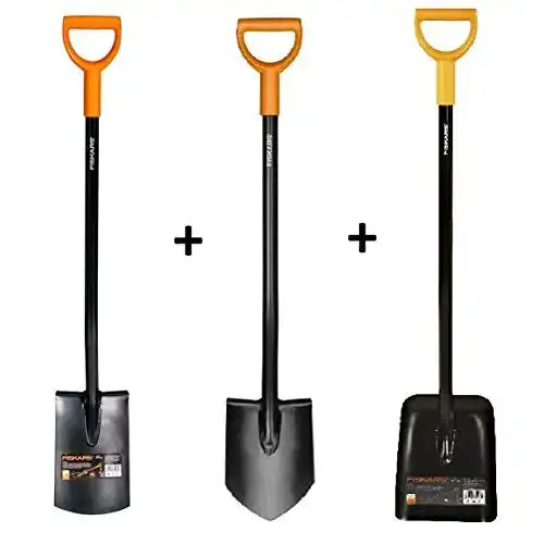 Schaufel K&G Solid FISKARS 131413 Spaten Spitz Solid