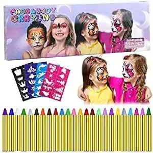 Schminkstifte Emooqi Set, Kinderschminke Set, 24 Farben