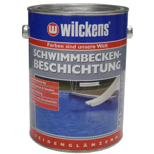 Schwimmbadfarbe Wilckens Lacke, poolblau, 2,5 Liter