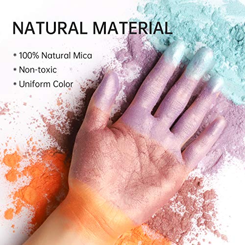 Seifenfarbe MENNYO Epoxidharz Farbe, Mica Pulver Glitter Set