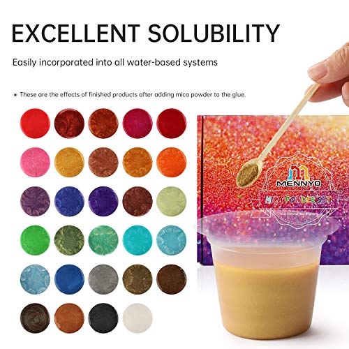 Seifenfarbe MENNYO Epoxidharz Farbe, Mica Pulver Glitter Set