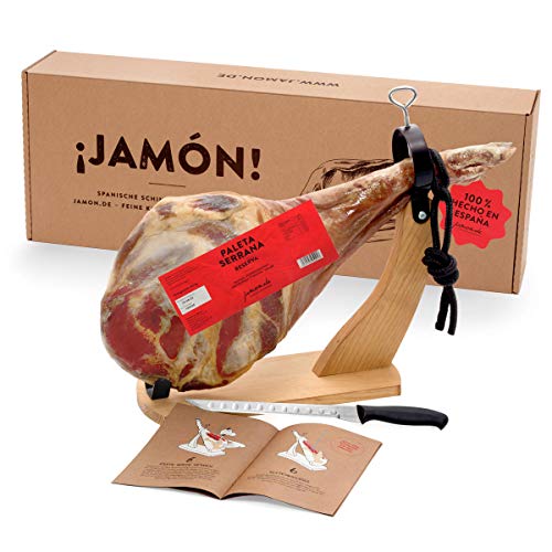 Serrano-Schinken jamon.de Jamon-Box Nr. 1, 4,5 Kg mit Zubehör