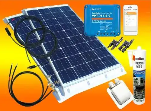Solaranlage Wohnmobil bau-tech Solarenergie 200Watt, Set