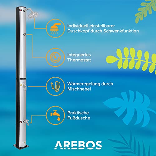 Solardusche-40-Liter Arebos Solardusche 40L & Bodenelement