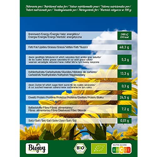Sonnenblumenkerne geschält Biojoy BIO, roh, ungesalzen, 2,5 kg