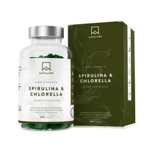 Spirulina-Chlorella AAVALABS, 200 Chlorophyll Pulver Kapseln