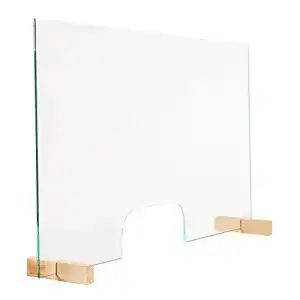 Spuckschutz mit großer Durchreiche Glas Expert 60cm Höhe