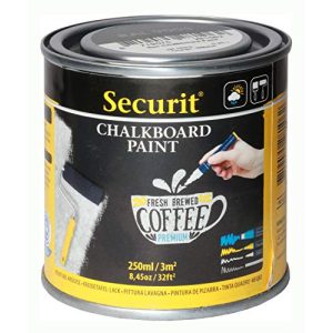 Tafelfarbe SECURIT Tafellack, wasserbasierend schwarz mit Kreide