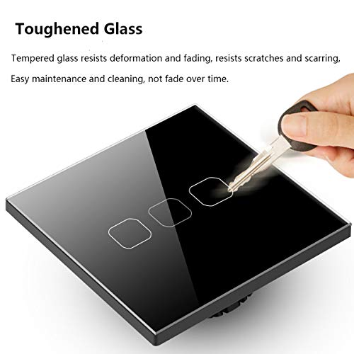 Touch-Lichtschalter AIMENGTE Hochwertiges gehärtetes Glas