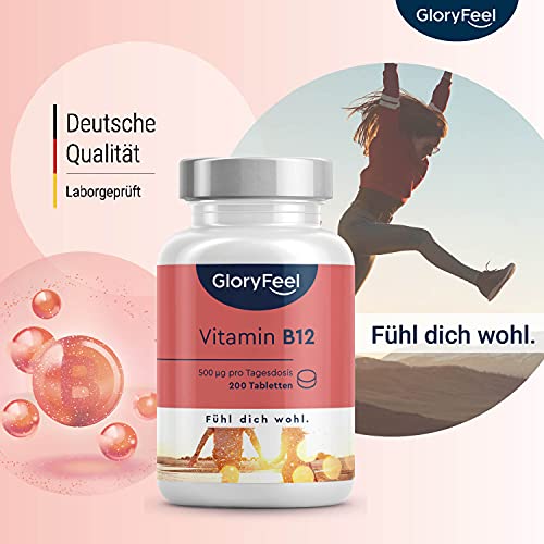 Vitamin-B12-Lutschtabletten gloryfeel, 200 Tabletten