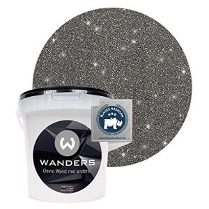 Wandfarbe Schwarz Wanders24 ®️ Glimmer-Optik 1 Liter